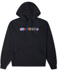 Converse - Contrasting Colors Alphabet Embroidered Knit Hoodie - Lyst