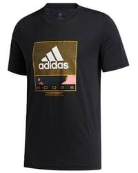 adidas - Basketball Sports Round Neck Short Sleeve - Lyst