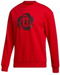 adidas - Rose Crew Basketball Sports Round-Neck Hooded Shirt Light - Lyst