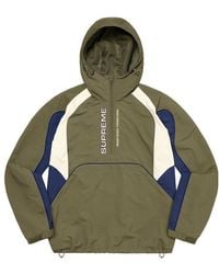 Supreme - Paneled Half Zip Pullover - Lyst