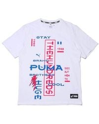 PUMA - X The Hundreds Tee Logo Design Round Neck Short Sleeve - Lyst