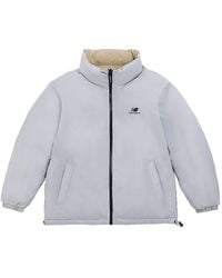 New Balance - Logo Warm Down Jacket Khaki' - Lyst