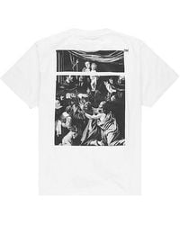 Off-White c/o Virgil Abloh - Ss20 Caravaggio Square Back Logo Print Short Sleeve Tee - Lyst