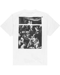 Off-White c/o Virgil Abloh - Ss20 Caravaggio Square Back Logo Print Short Sleeve Tee - Lyst