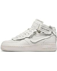 Nike - X Comme Des Garcons Air Force 1 Mid 'Triple' - Lyst