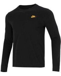 Nike - Minimalistic Alphabet Logo Athleisure Casual Sports Round Neck Long Sleeves T-Shirt - Lyst