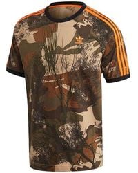 adidas - Originals Camo Aop Tee Camouflage Printing Stripe Sports Short Sleeve - Lyst