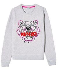 KENZO - (Wmns) Ss21 Tiger Head Embroidery Round-Neck Swea - Lyst