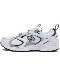 New Balance - 408 In White/blue Synthetic - Lyst