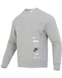 Nike - Club Fleece+ Brushed-Back Crew - Lyst