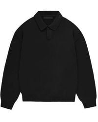 Fear Of God - Fw23 Knit Polo Shirt 'Jet' - Lyst
