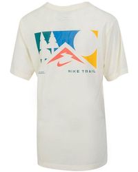 Nike - As U Nk Df Tee Db Trail Ssnl Cashmere Creamy - Lyst