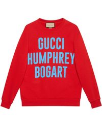 Gucci - 'Humphrey Bogart' Print Sweatshirt - Lyst
