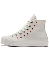 Converse - (Wmns) Chuck Taylor All Star Lift Platform High 'Embroidered Hearts - Lyst
