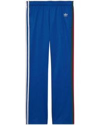 Gucci - X Adidas Cotton Jersey Sweatpants 'Cobalt' - Lyst