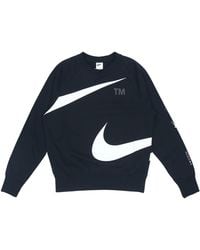 Nike - Swoosh Ft Crew Large Logo Printing Knit Round Neck Pullover Autumn - Lyst