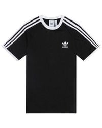 adidas - Originals 3-Stripes Tee Casual Loose Round Neck Logo Stripe Short Sleeve - Lyst
