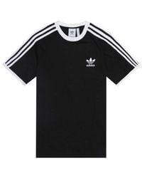 adidas - Originals 3-Stripes Tee Casual Loose Round Neck Logo Stripe Short Sleeve - Lyst