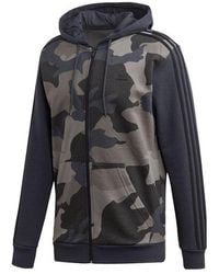 adidas - Originals 'Camo' Full Zip Hoodie 'Carbon' - Lyst