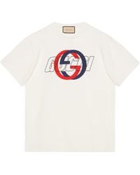 Gucci - Interlocking Graphic Logo T-Shirt - Lyst