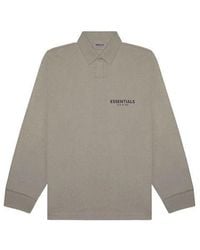 Fear Of God - Fw20 Long Sleeve Polo Shirt 'Taupe' - Lyst