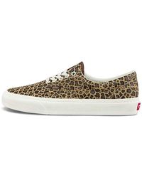 Vans - Era Low Top Retro Skate Shoes Brown Leopard Print - Lyst