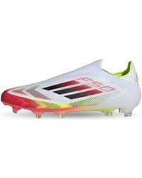 adidas - S F50 Elite Laceless Firm Ground Football Boots White/red 10 - Lyst