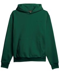 adidas - Originals X Pw Basics Hood Embroidered Monogrammed Hooded Sweater Green - Lyst