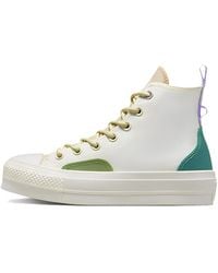 Converse - (Wmns) Chuck Taylor All Star Lift Platform High 'Colorblock Overlay Algae Coast' - Lyst