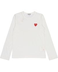 COMME DES GARÇONS PLAY - (Wmns) Small Logo Long Sleeves Tee - Lyst