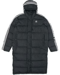 adidas - Originals Long Down Side Logo Printing Mid-Length Sports Down Jacket - Lyst