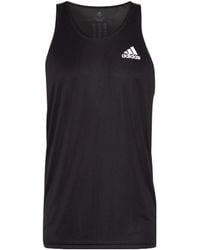 adidas - Solid Color Alphabet Logo Running Sports Vest - Lyst