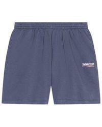 Balenciaga - Political Campaign Sweat Shorts 'Dark' - Lyst