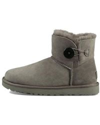 UGG - (Wmns) Mini Bailey Button Ii Boot Fleece Lined - Lyst