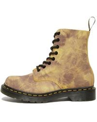 Dr. Martens - (Wmns) 1460 Pascal Tie Dye Leather Lace Up Boots 'Burnt' - Lyst
