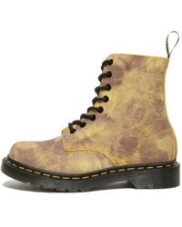 Dr. Martens - (Wmns) 1460 Pascal Tie Dye Leather Lace Up Boots 'Burnt' - Lyst