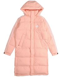 adidas - 3St Long Parka Hooded Down Jacket - Lyst