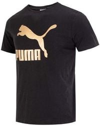 PUMA - Classics Metallic Logo T-Shirt - Lyst