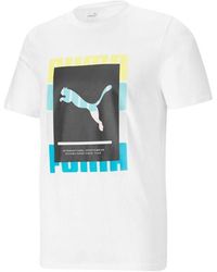 PUMA - Summer Court Graphic T-shirt - Lyst