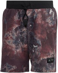 adidas - X Parley Crossover Loose Paint Splash Effect Printing Sports Shorts Khaki - Lyst