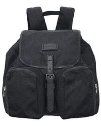 Gucci - Logo Leather Logo Nylon Schoolbag Backpack - Lyst