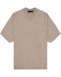 Fear Of God - Fw23 V-Neck T-Shirt 'Core Heather' - Lyst