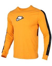 Nike - Logo Printing Round Neck Pullover Long Sleeves T-Shirt - Lyst