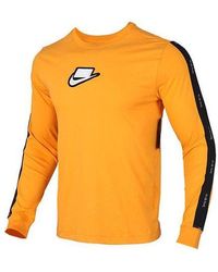 Nike - Logo Printing Round Neck Pullover Long Sleeves T-Shirt - Lyst