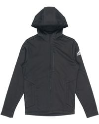 adidas - Perfom Fl Jkt Logo Printing Fleece Stay Warm Woven Sports Hooded Jacket - Lyst