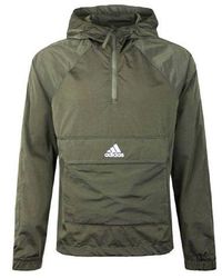 adidas - Half Zipper Casual Hooded Pullover Sports Jacket Tops - Lyst