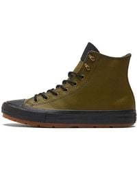 Converse - Chuck Taylor All Star Winter Leather High 'Dark Moss' - Lyst