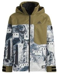 adidas - Zipper Stand Collar Hooded 3 - Lyst