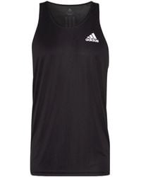 adidas - Solid Color Alphabet Logo Running Sports Vest - Lyst