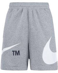 Nike - As Sportswear Swoosh Ft Short Dk Heather - Lyst